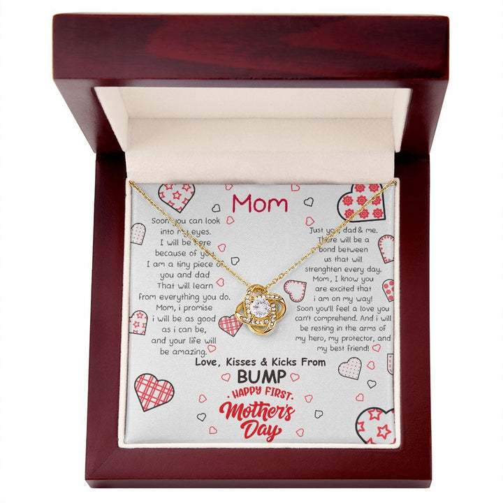 Mother's Day | Love, Kisses and Kicks From Bump - Love Knot Necklace