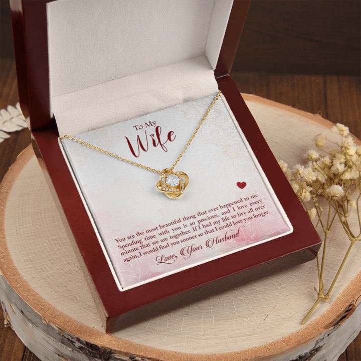 To My Wife | Precious Time - Love Knot Necklace