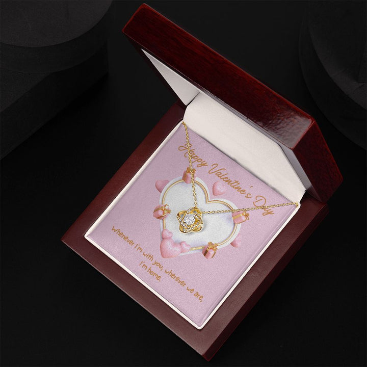 Happy Valentine's Day | Wherever You Are - Love Knot Necklace