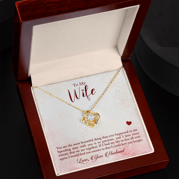 To My Wife | Precious Time - Love Knot Necklace