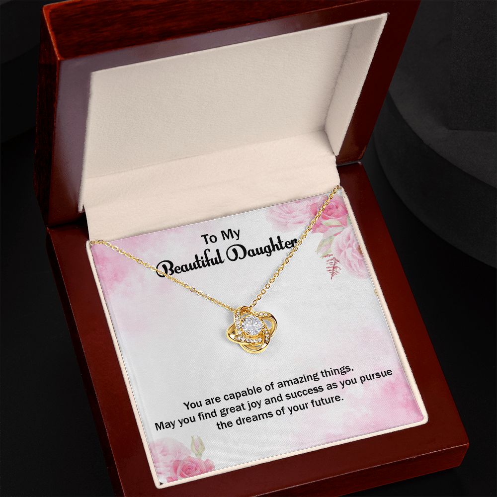 To My Beautiful Daughter | Graduate: A Milestone Achieved! - Love Knot Necklace