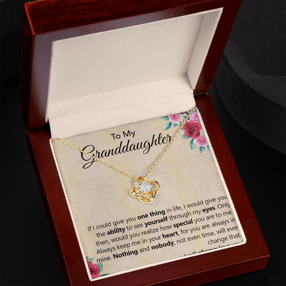 To My Granddaughter | My one and only - Love Knot Necklace