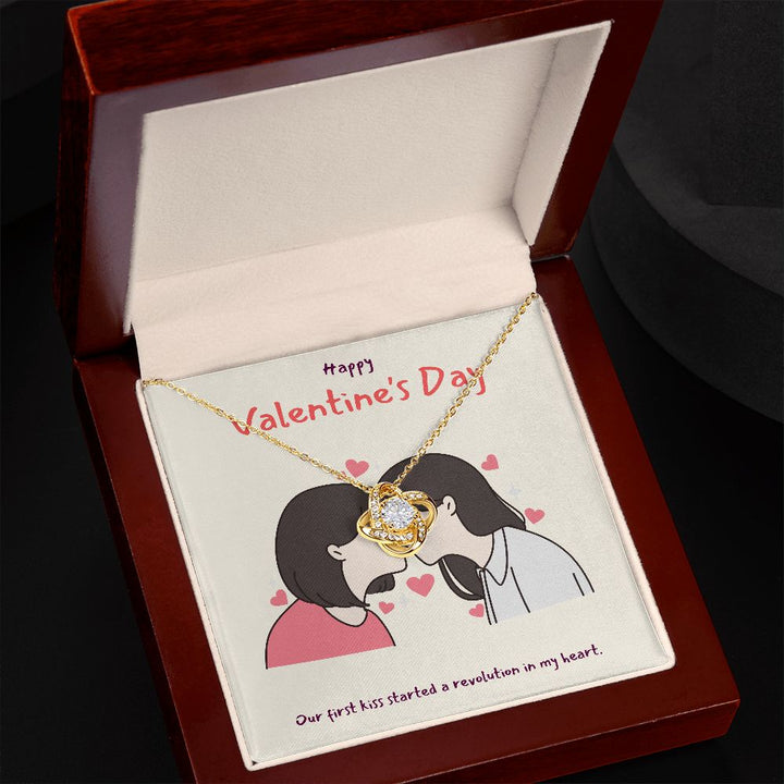 Happy Valentine's | Forever United LGBTQ for Women - Love Knot Necklace