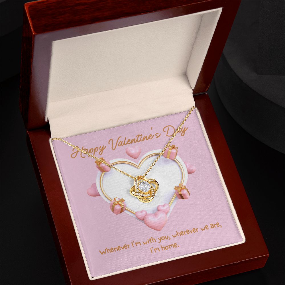 Happy Valentine's Day | Wherever You Are - Love Knot Necklace
