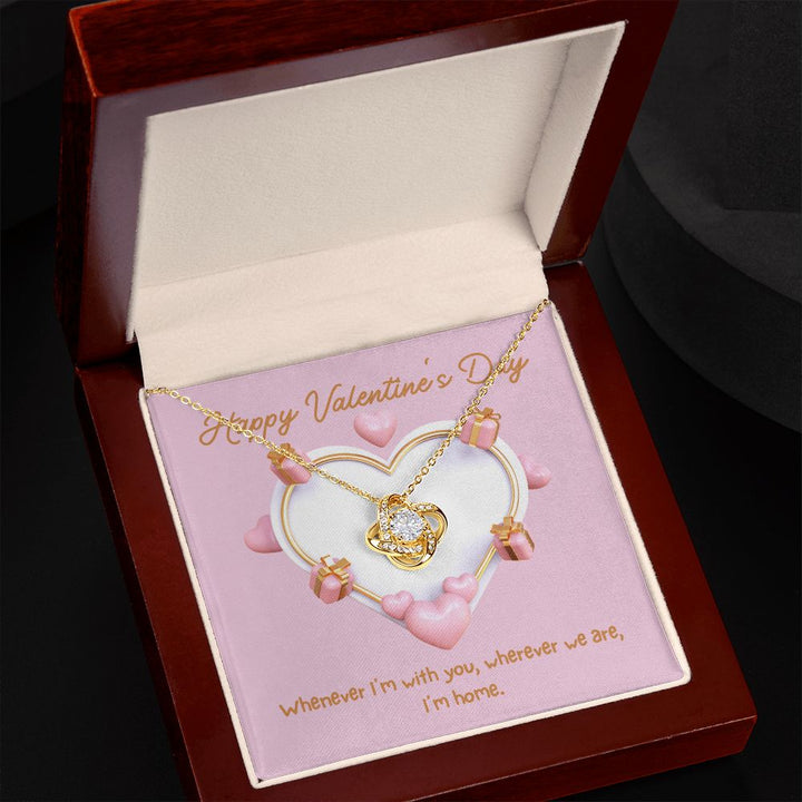 Happy Valentine's Day | Wherever You Are - Love Knot Necklace