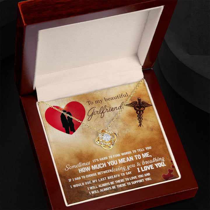 To My Beautiful Girlfriend | I will always there to Love you - Love Knot Necklace