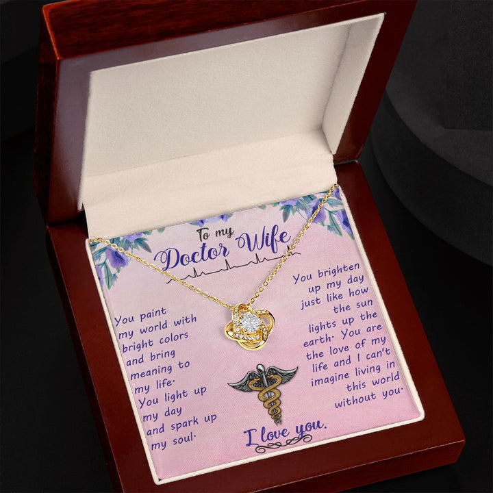To My Wife | My Doctor Wife - Love Knot Necklace