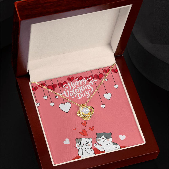 Happy Valentine's Day | With You, Life is Beautiful- Love Knot Necklace