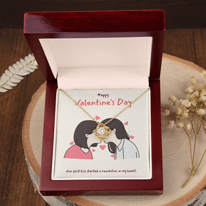 Happy Valentine's | Forever United LGBTQ for Women - Love Knot Necklace