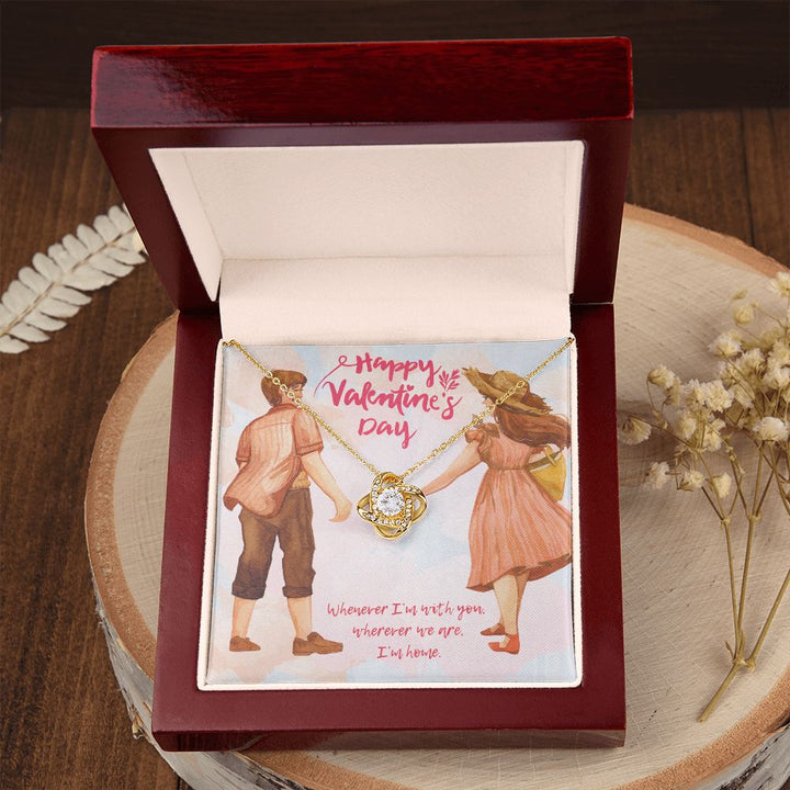 Happy Valentine's Day | You are my shelter - Love Knot Necklace
