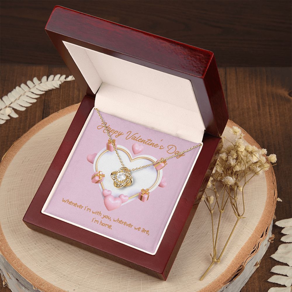 Happy Valentine's Day | Wherever You Are - Love Knot Necklace