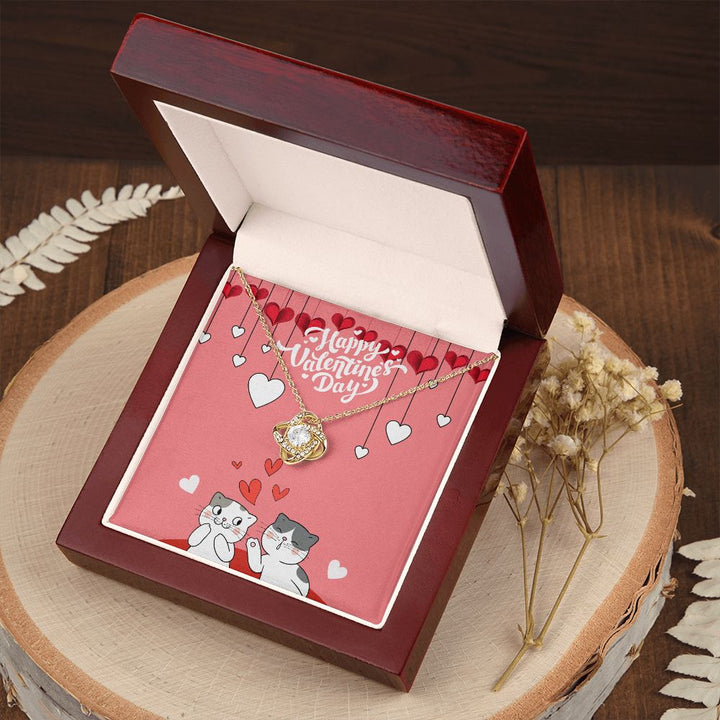 Happy Valentine's Day | With You, Life is Beautiful- Love Knot Necklace