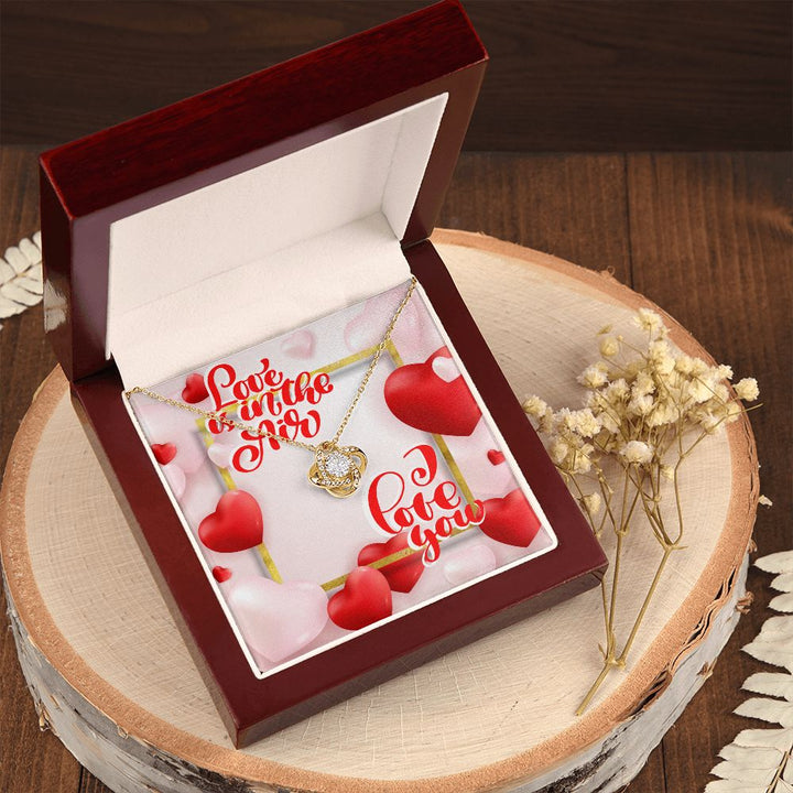 Happy Valentine's Day | I Love You to the Moon and Back - Love Knot Necklace