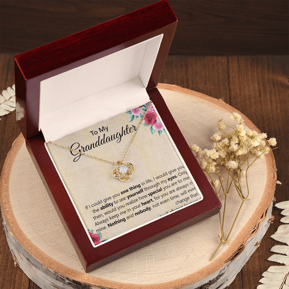 To My Granddaughter | My one and only - Love Knot Necklace