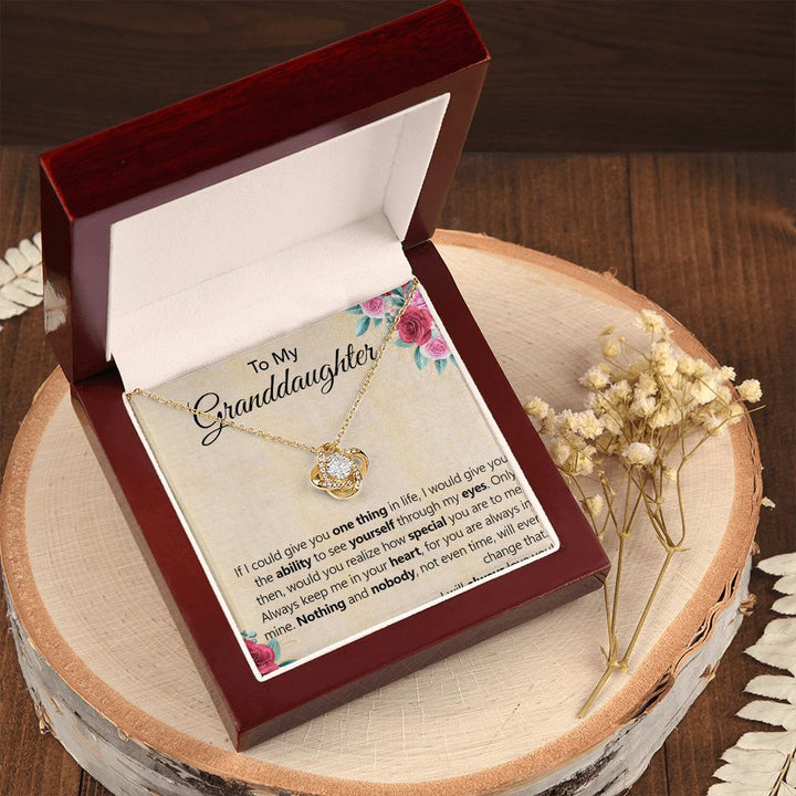 To My Granddaughter | My one and only - Love Knot Necklace