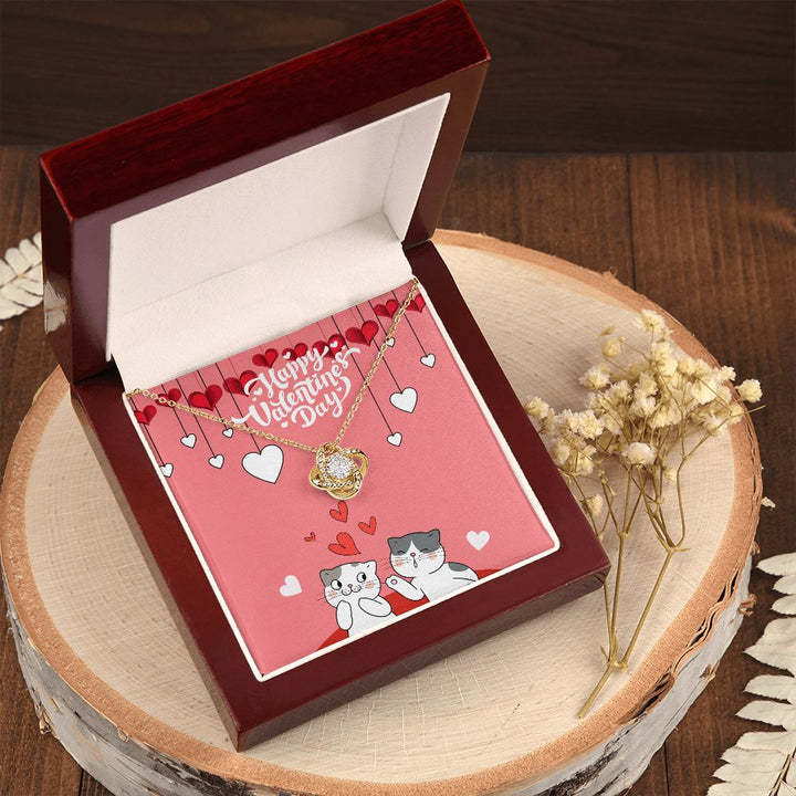 Happy Valentine's Day | With You, Life is Beautiful- Love Knot Necklace