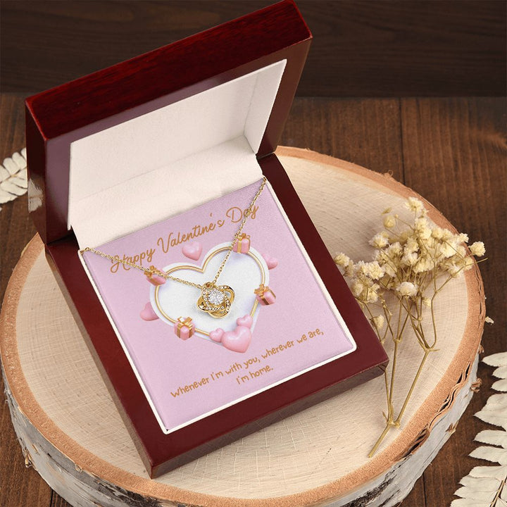 Happy Valentine's Day | Wherever You Are - Love Knot Necklace