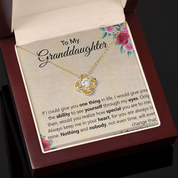 To My Granddaughter | My one and only - Love Knot Necklace