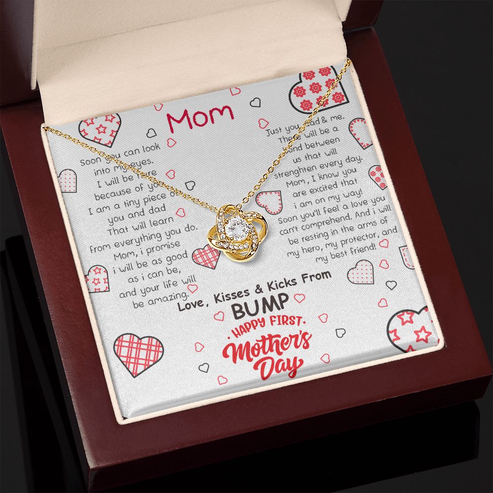 Mother's Day | Love, Kisses and Kicks From Bump - Love Knot Necklace