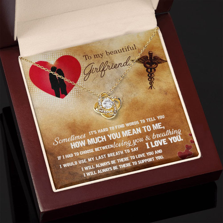 To My Beautiful Girlfriend | I will always there to Love you - Love Knot Necklace
