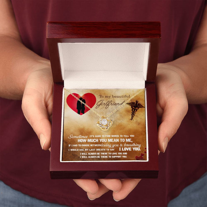 To My Beautiful Girlfriend | I will always there to Love you - Love Knot Necklace