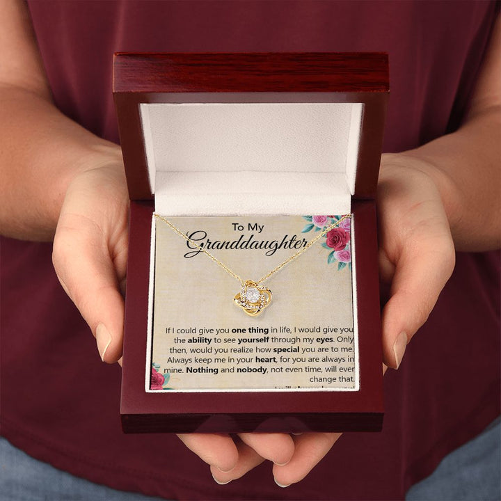 To My Granddaughter | My one and only - Love Knot Necklace