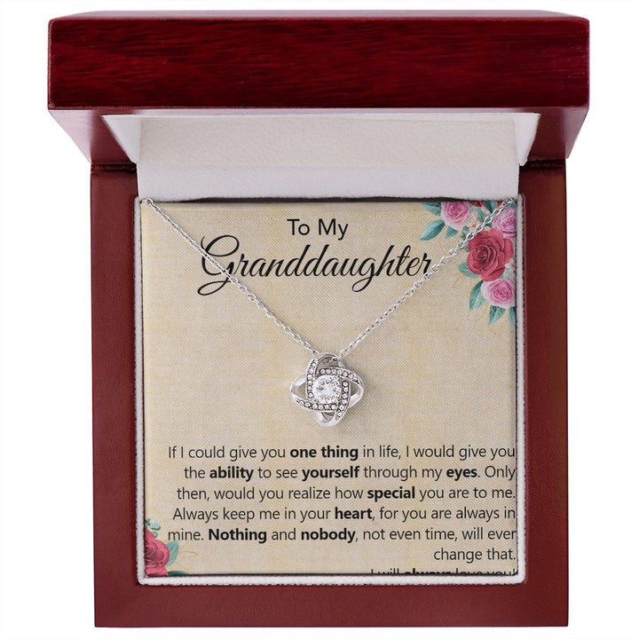 To My Granddaughter | My one and only - Love Knot Necklace
