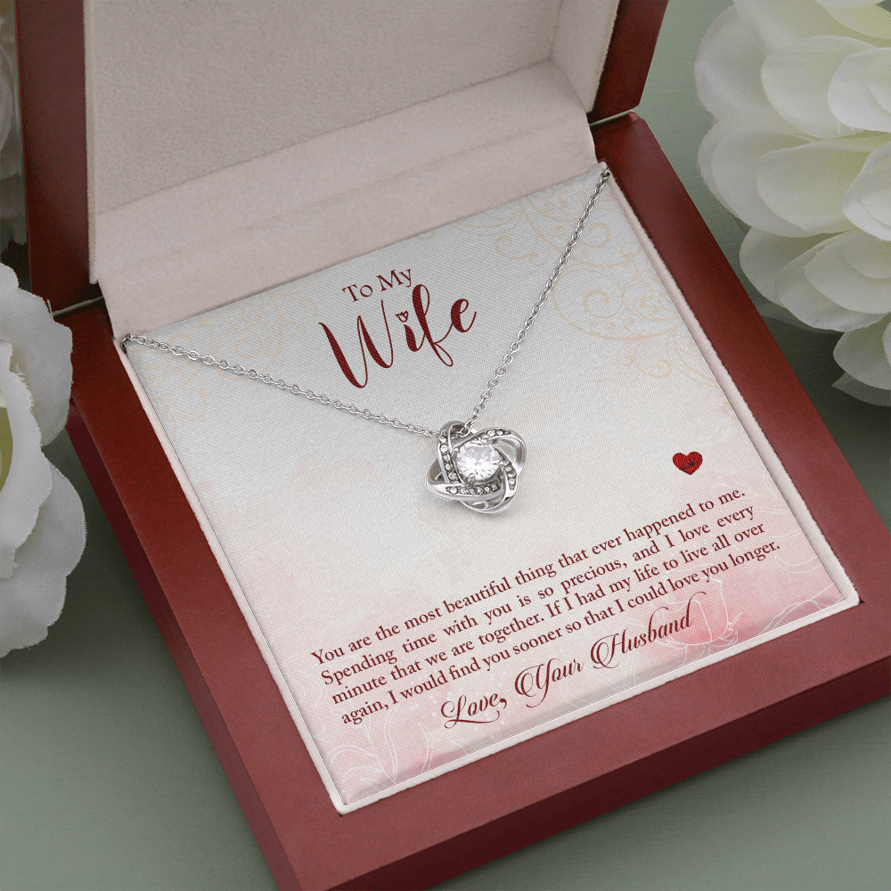 To My Wife | Precious Time - Love Knot Necklace