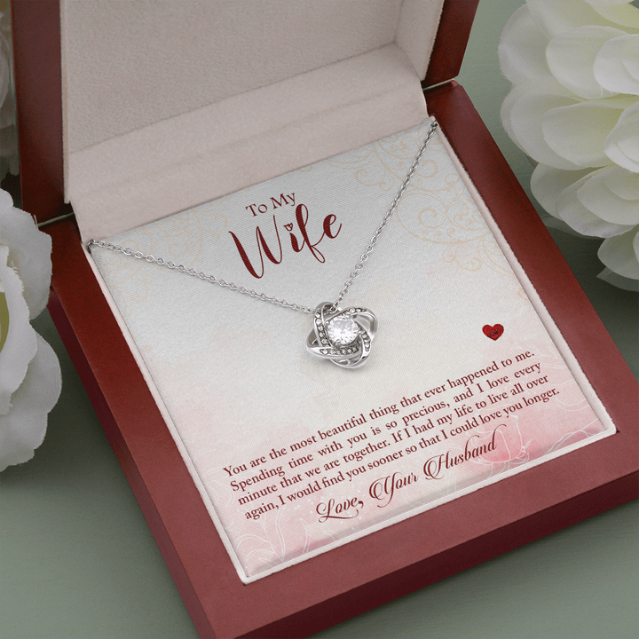 To My Wife | Precious Time - Love Knot Necklace