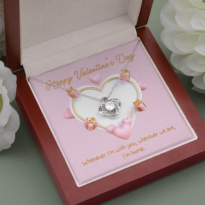 Happy Valentine's Day | Wherever You Are - Love Knot Necklace