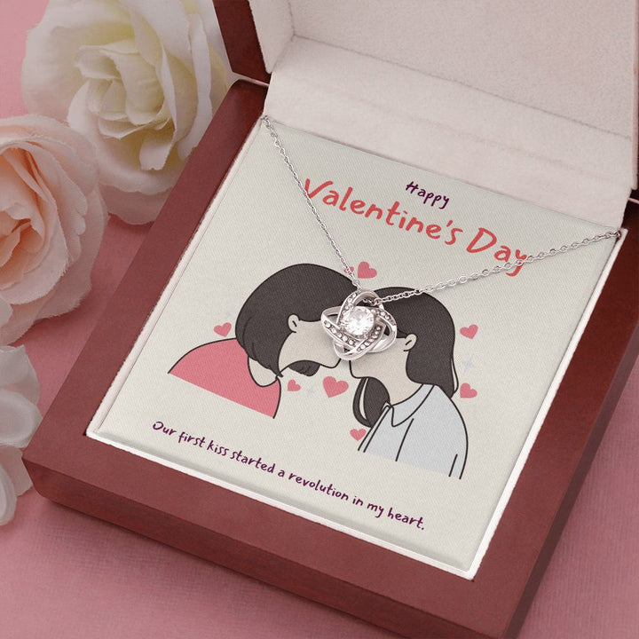 Happy Valentine's | Forever United LGBTQ for Women - Love Knot Necklace
