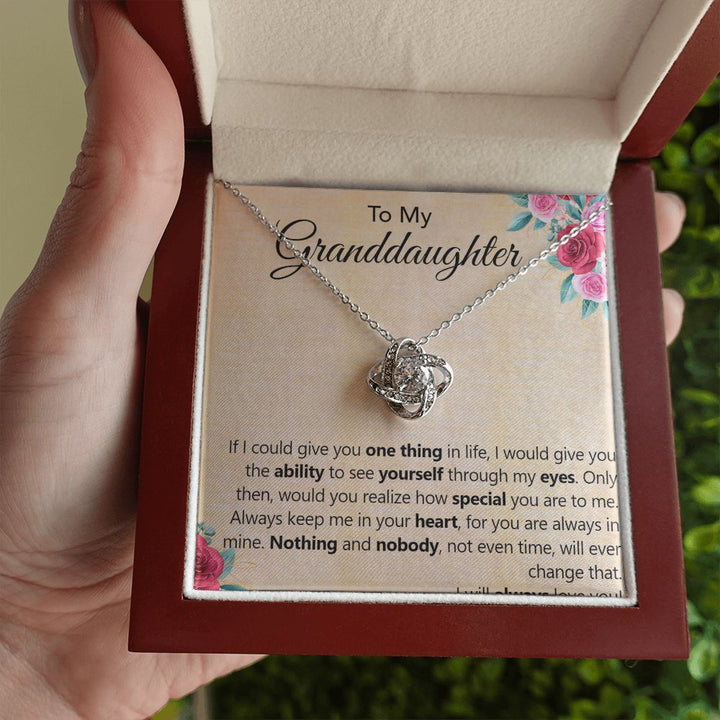 To My Granddaughter | My one and only - Love Knot Necklace