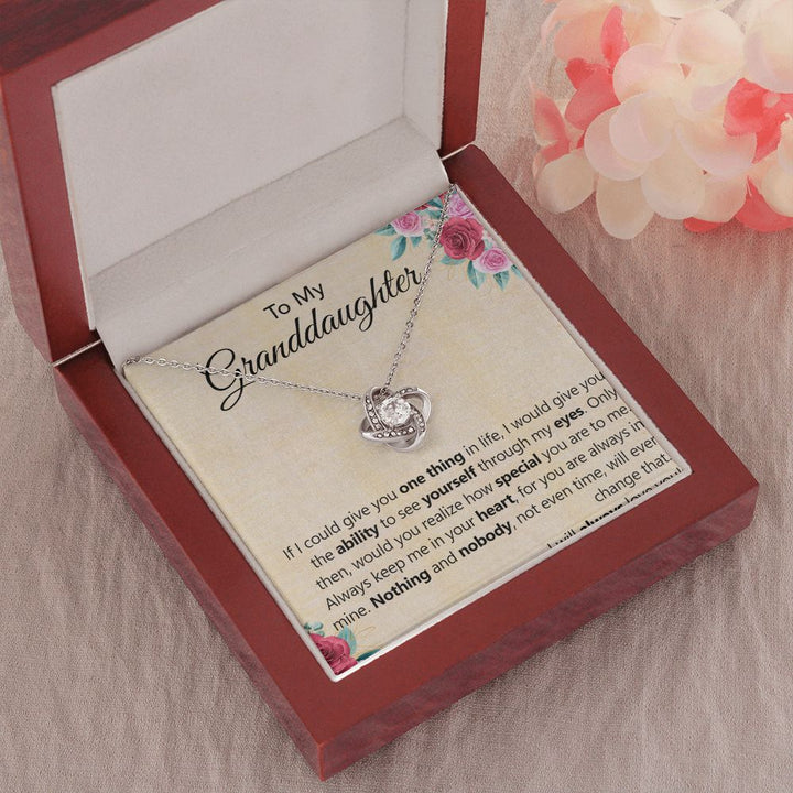 To My Granddaughter | My one and only - Love Knot Necklace