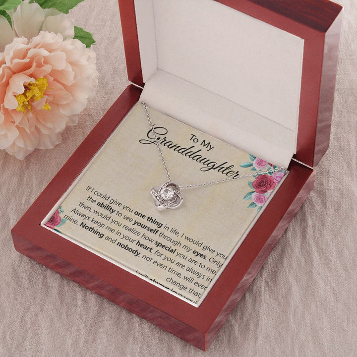 To My Granddaughter | My one and only - Love Knot Necklace