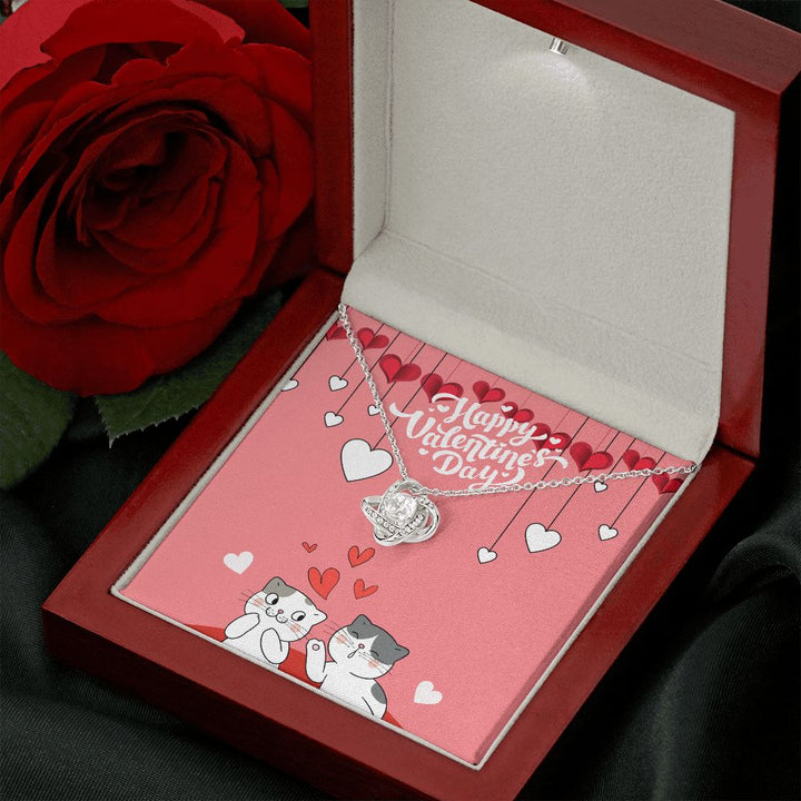 Happy Valentine's Day | With You, Life is Beautiful- Love Knot Necklace
