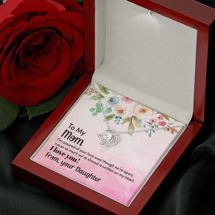 To My Mom | A Bouquet of Love for Mom - Love Knot Necklace