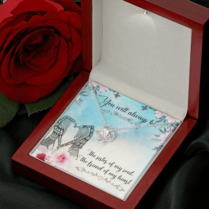 To My Sister | The Friend of My Heart - Love Knot Necklace
