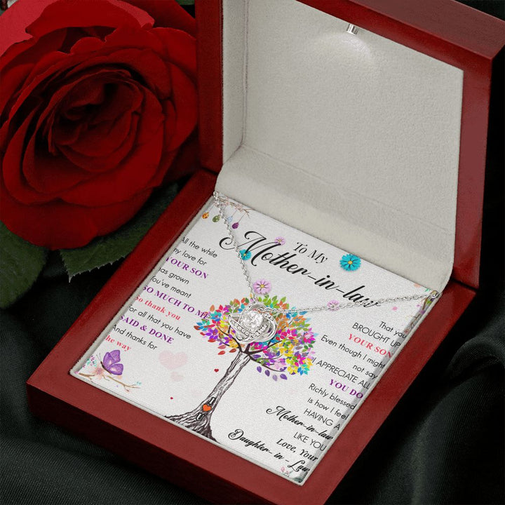 To My Mother-in-Law | So grateful to have you in our lives - Love Knot Necklace