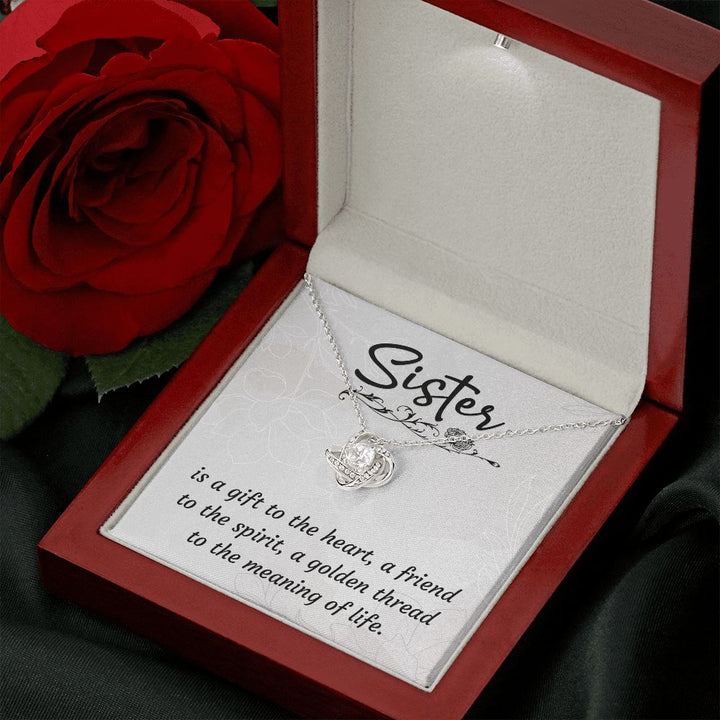 To My Sister | For my constant support system - Love Knot Necklace