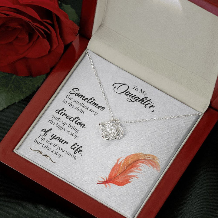To My Daughter | Right Direction of your Life - Love Knot Necklace