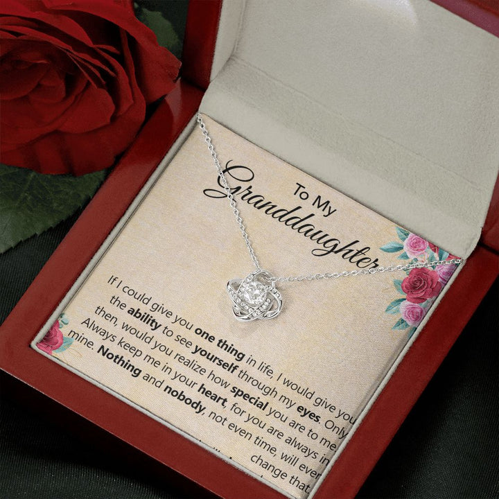 To My Granddaughter | My one and only - Love Knot Necklace