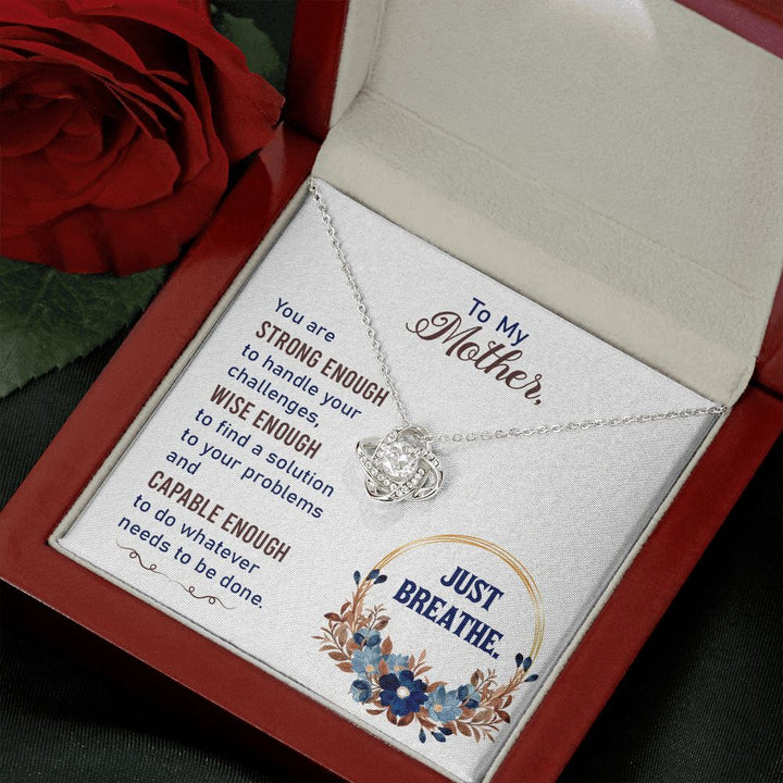 To My Mom | Just Breathe - Love Knot Necklace