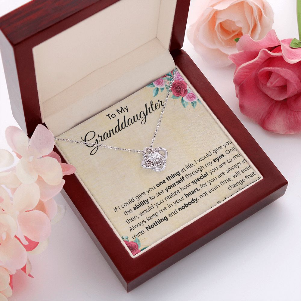 To My Granddaughter | My one and only - Love Knot Necklace