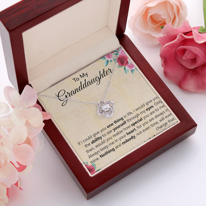 To My Granddaughter | My one and only - Love Knot Necklace