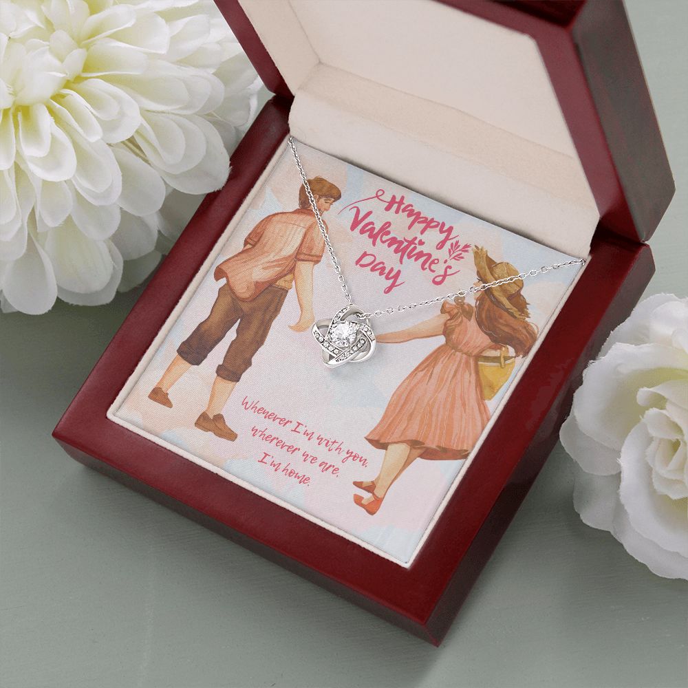 Happy Valentine's Day | You are my shelter - Love Knot Necklace