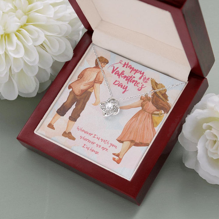 Happy Valentine's Day | You are my shelter - Love Knot Necklace