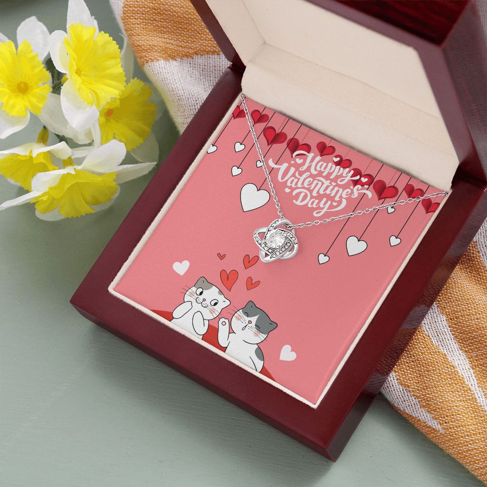 Happy Valentine's Day | With You, Life is Beautiful- Love Knot Necklace