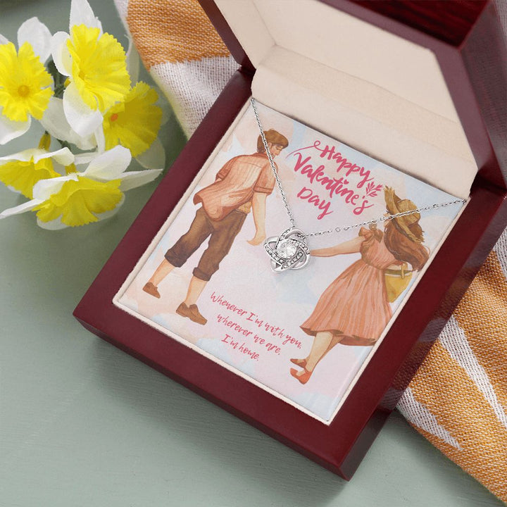 Happy Valentine's Day | You are my shelter - Love Knot Necklace