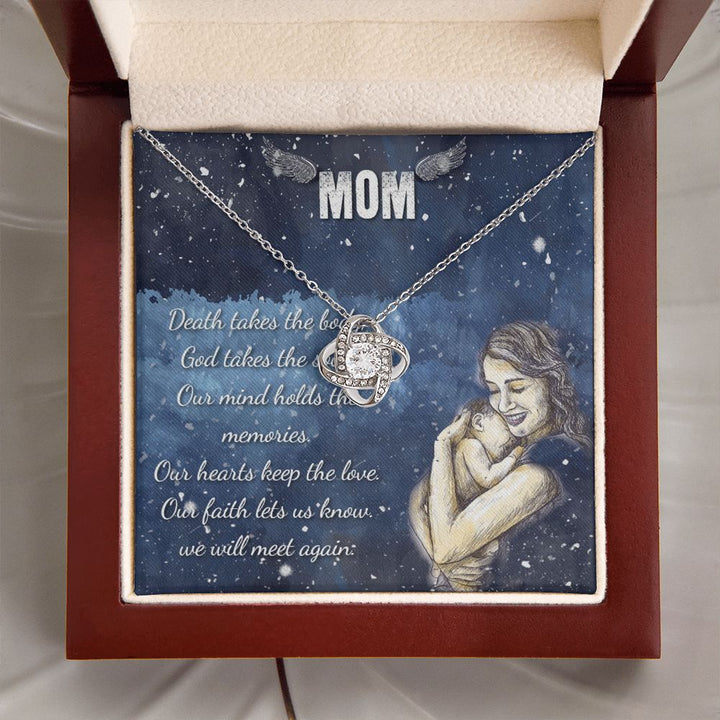 To My Mom | Our mind holds the memories - Love Knot Necklace