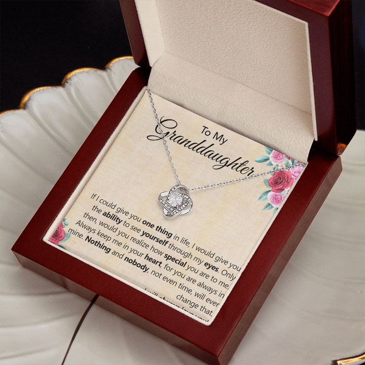 To My Granddaughter | My one and only - Love Knot Necklace